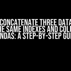 How to Concatenate Three Dataframes with the Same Indexes and Columns in Pandas: A Step-by-Step Guide