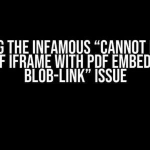 Solving the Infamous “Cannot Handle Scroll of IFrame with PDF Embedded with Blob-Link” Issue